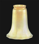 B& P Gold Iridescent Tulip Art Glass Lamp Shade