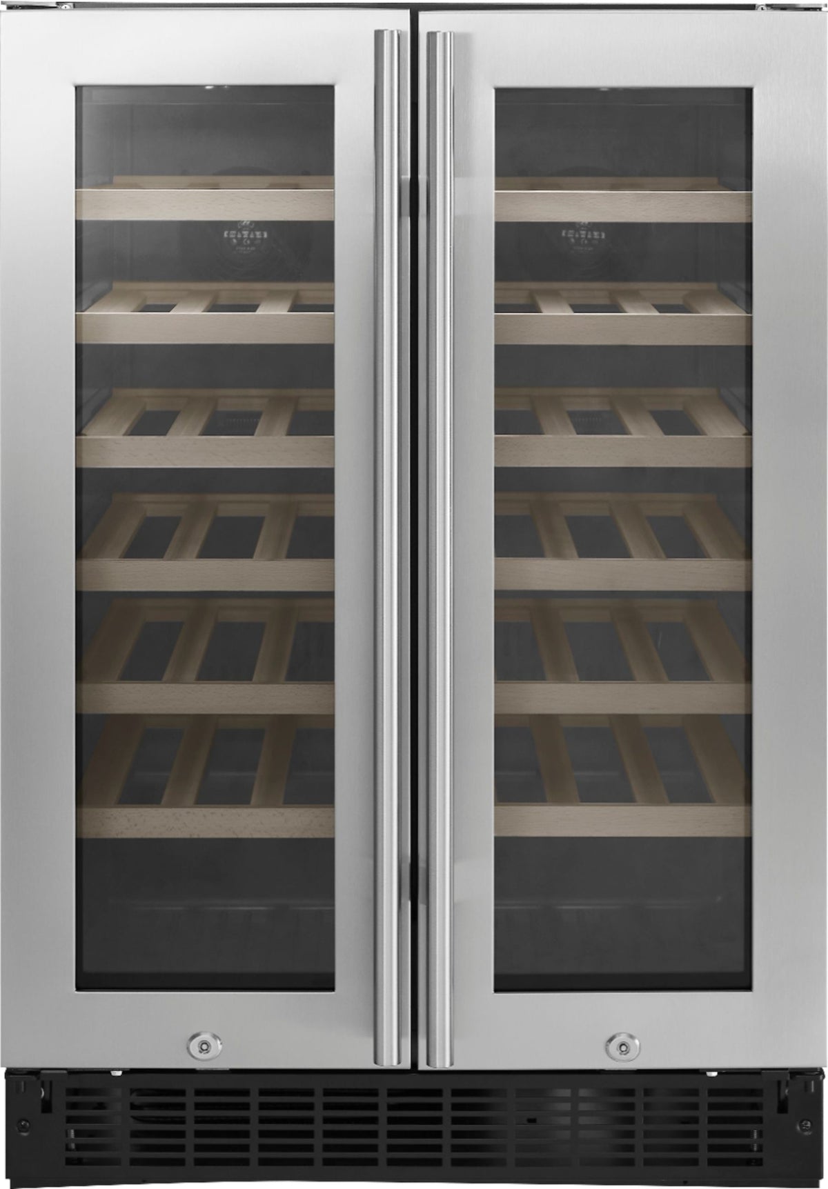 Insignia Dual-Zone Wine and Beverage Cooler with Glass Doors, Stainless Steel