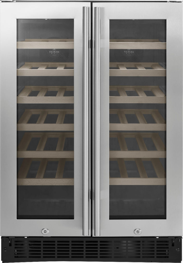 Insignia Dual-Zone Wine and Beverage Cooler with Glass Doors, Stainless Steel