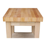 International Concepts Kitchen Island with Unfinished Wood Finish