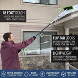 EVERSPROUT SnowBuster Extendable Roof Rake with Never-Scratch Foam Pad, 7-to-24 Foot Length and Up to 30 Ft Standing Reach