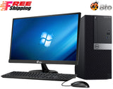 Refurbished Dell 7050 Desktop Tower with Intel Core i5-7500 7th Gen. 3.40GHz Processor, 8GB RAM, 500GB HDD, 19-Inch LCD, WiFi Adapter, Bluetooth Keyboard and Mouse, Windows 10 Pro