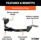 CURT 113123 Class 1 Trailer Hitch for Select Ford Mustang, Featuring a Ball Mount and 1-1/4-Inch Receiver