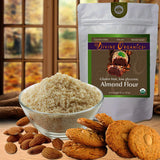Divine Organics 16 oz Organic Almond Flour, Powdered Gluten-Free Non-GMO Baking Ingredient with Low Glycemic Profile