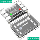 ATX Power Supply Breakout Board with Acrylic Case Kit, 12 USB Ports and 3A Maximum Output, Featuring 3.3V, 5V, 12V, and -12V Outputs