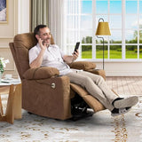 YITAHOME Dark Grey Power Lift Recliner with Massage, Heat, USB Ports, Cup Holders, Remote Control, and a Spacious Fabric Seat