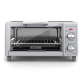 BLACK+DECKER 4-Slice Stainless Steel Toaster Oven, Silver