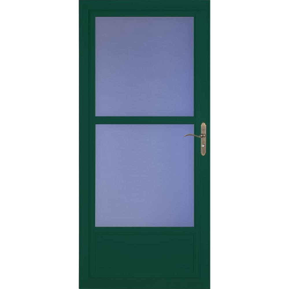 Larson Tradewinds Aluminum Storm Door, 36 in. x 81 in., Green Mid-View Design, 1460612220