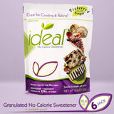 Ideal Xylitol Granulated Sweetener, No-Calorie Natural Non-GMO Keto-Friendly Sugar Substitute, 6 Pouches with 10.6 Ounces Each