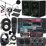 PreSonus AudioBox 96 Recording Studio Bundle with Creative Software Kit, CR5-X Pair Monitors, Isolation Pads, Studio Bundle and 1/4 Cables