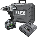 FLEX FX1271T-1H 24V Brushless Cordless Hammer Drill Kit with 1/2-Inch Chuck, 1,400 In-Lbs Torque, 2-Speed Drive and Turbo Mode, 6.0Ah Stacked Lithium Battery and 280W Rapid Charger