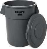 Rubbermaid Commercial BRUTE FG265400GRAY 55-Gallon Round Container Lid, Heavy-Duty Gray Utility Replacement Cover