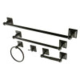 Serano 5-Piece Bathroom Accessory Collection by Kingston Brass, Oil Rubbed Bronze, Model BAHK3212478ORB