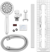 Waterpik SRXPP-763ME Handheld Shower Head with Chrome Slide Rail, Height Select Adjustment and PowerPulse Therapeutic Massage Spray