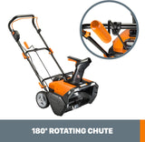 Worx WG471 40V Power Share Cordless Snow Blower with 20-Inch Clearing Width and Brushless Motor