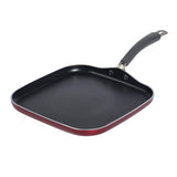 Epicurious 12-Inch Square Griddle in Red