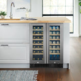 Insignia Dual-Zone Wine and Beverage Cooler with Glass Doors, Stainless Steel