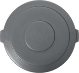 Rubbermaid Commercial BRUTE FG265400GRAY 55-Gallon Round Container Lid, Heavy-Duty Gray Utility Replacement Cover