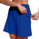 Womens High-Waisted Golf Skort with Built-In Shorts, Pockets and Tummy Control, Plus-Size Tennis Skirt