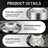 Titanium Hammered Pro Frying Pan with Lid, 11.81-Inch 100% Titanium Nonstick Cookware with Scratch-Resistant Finish for All Stovetops