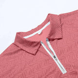 Mens Medium Two-Piece Casual Striped Print Suit with Zipper Short-Sleeve Top and Drawstring Shorts with Pockets