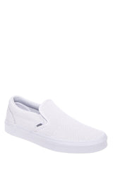 Vans Classic Perf Leather Slip-On Shoes, White, Size 5.5