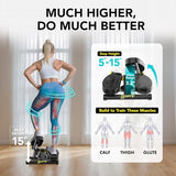 Mini Twist Stepper Machine with 330LBS Weight Capacity, Adjustable Step Height, Smooth Quiet Motion, and Full-Body Workout Design for Men and Women