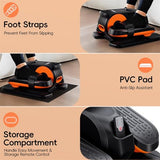 Morelax Under-Desk Elliptical Machine with 12 Adjustable Speeds, Quiet Portable Electric Seated Pedal Exerciser for Seniors