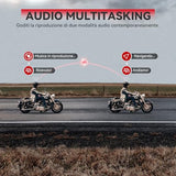 2-Pack V5.2 Motorcycle Bluetooth Headsets with Music Sharing, 2-Way Helmet Communication, IP67 Waterproofing and Hi-FI Speakers for ATV, Snowmobile and Skiing