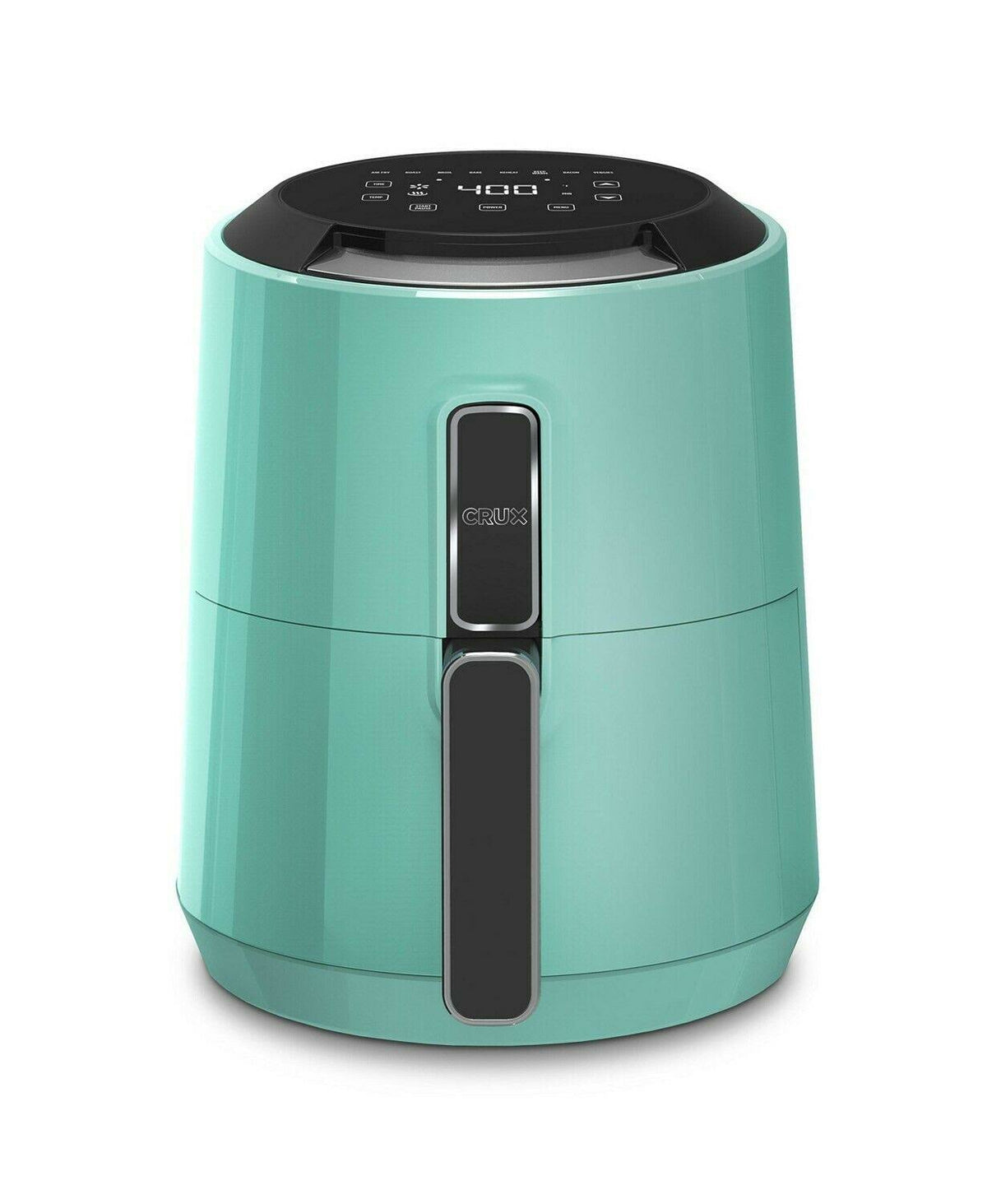 Touchscreen Electric Air Fryer in Aqua Sky Blue, Crux 3.7-Quart