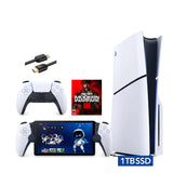 PlayStation 5 Slim Disc Edition 1TB PCIe SSD Gaming Console Bundle with Call of Duty Modern Warfare III, Portal Remote Player and Mytrix 8K Ultra High Speed HDMI Cable