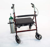 JO2W Walker Oxygen Tank Holder for Rollators and Walking Aids, Fits One D or E Cylinder