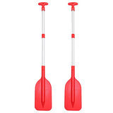 2-Piece Telescopic Boat Paddle Set with Plastic Blades and Aluminum Alloy Shafts, Adjustable Oars for Kayaking, Rafting and Canoeing
