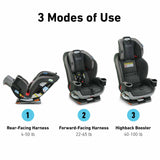 Graco Extend2Fit 3-in-1 Car Seat in Norah Design for Growing Children