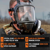MIRA SAFETY CM-6M CBRN Full-Face Gas Mask with Integrated Drinking System