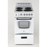 Avanti 20-Inch Electric Range with 2.1 cu. ft. Capacity, White