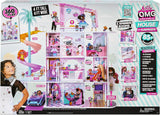 LOL Surprise OMG House of Surprises Real Wood Dollhouse, Featuring 4 Floors, 10 Rooms, Elevator, Spiral Slide, Pool, Movie Theater Drive-Thru & 85+ Surprises, Toy Gift for Girls Ages 4 5 6 7+