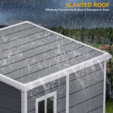 DWVO 5 x 3ft Gray Resin Outdoor Storage Shed with Floor, Window, Waterproof Construction, and Lockable Door for Garden, Yard, or Patio