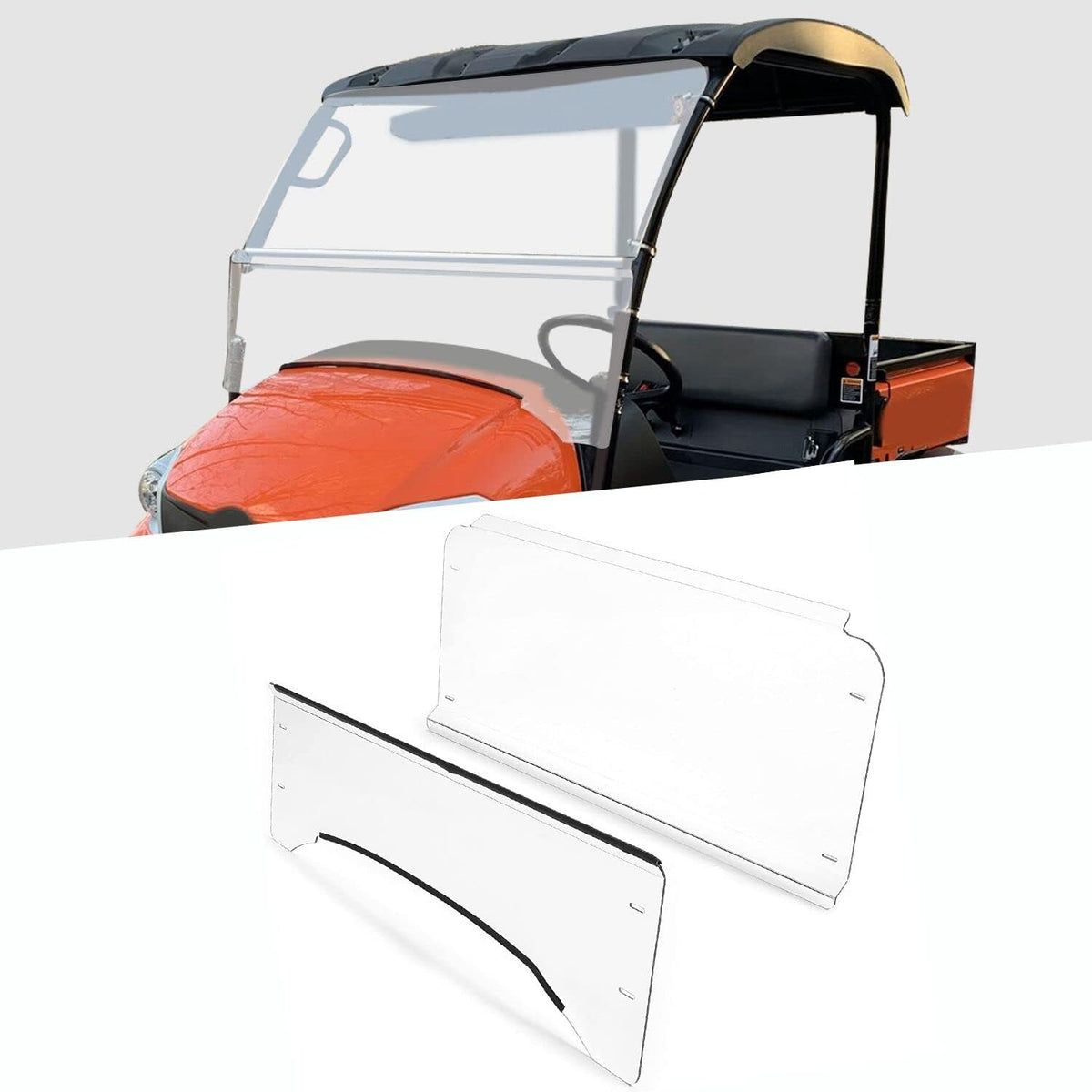 HECASA Full-Clear Windshield for Kubota RTV 400, RTV 500, and RTV 520