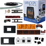 MINOLTA Film & Slide Scanner for Converting 35mm, 126 & 110 Negatives, Slides and Super 8 Films into 22MP JPEG Photos, Includes 16GB SD Card, Red