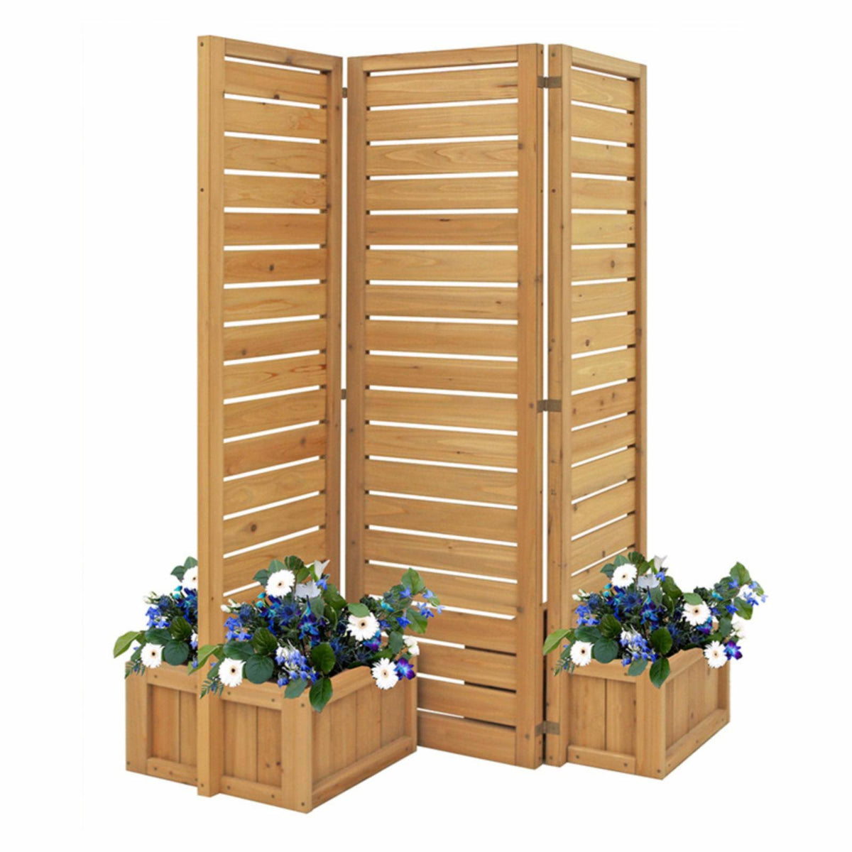 Yardistry Fusion Privacy Screen with Integrated Planters