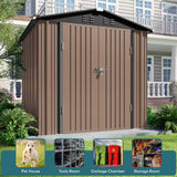 Lofka 6 x 4 FT Metal Outdoor Storage Shed with Double Lockable Doors