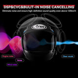 2-Pack V5.2 Motorcycle Bluetooth Headsets with Music Sharing, 2-Way Helmet Communication, IP67 Waterproofing and Hi-FI Speakers for ATV, Snowmobile and Skiing