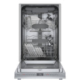 Bosch 800 Series 18 Top-Control Smart Built-In Dishwasher with 3rd Rack, 44 dBA, Silver