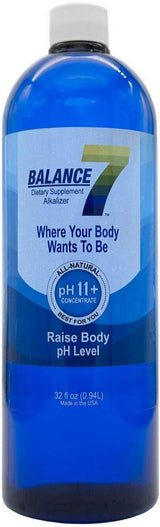 Balance 7 Alkaline Dietary Supplement with 11+ pH Alkalizing Concentrate and pH Booster Mineral Liquid, 16 fl oz, 6 Bottles, Pack of 2