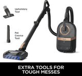 Shark CZ2001 Vertex Bagless Canister Vacuum with Self-Cleaning Brushroll and DuoClean PowerFins, Black/Copper