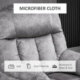 HOMCOM Electric Power Lift Recliner for Elderly with Remote Control and Side Pocket, Compact Grey Living Room Chair
