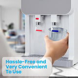 Nutrichef PKTWC36SL Universal Water Dispenser for Top-Loading Bottles, with Hot and Cold Dispensing