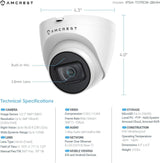 Amcrest IP5M-T1179EW 5MP Outdoor Turret PoE Security Camera with Mic/Audio, 2.8mm Lens and 103° FOV