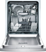 Bosch 800 Series Built-In Dishwasher, 24-Inch Front Control Design with Stainless Steel Tub, Stainless Steel